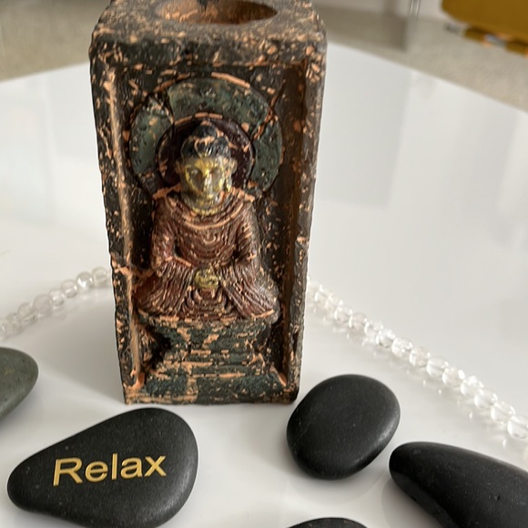 Relaxation Set- hot stones/massage, 4 sided decor, candleholder glass necklace - Picture 4 of 6
